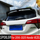 For Honda VEZEL Hatchback 2016-2020 Rear Trunk Lid Car Wings Ducktail Lip Spoiler Black Carbon Tuning Exterior Accessories Part