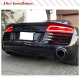 3PCS Car-styling Carbon Fiber Rear Trunk Spoiler Lip Wing Car Sticker for Audi R8 Gen1 Coupe V8 V10 2008 - 2015 Duckbill Lip FRP