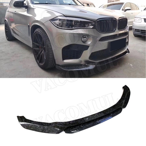 Carbon Fiber/FRP Front Lip Spoiler For BMW X5M F85 X6M F86 2015 -2018 V Style Forged Carbon Head Bumper Chin Car Styling