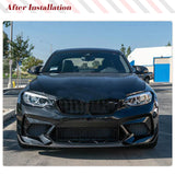 Carbon Fiber Front Bumper Lip Spoiler Splitters for BMW F87 M2 Competition M2C 2018 2019 2020 Front Bumper Spoiler Body Kits