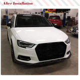 Carbon Fiber/ FRP Black Car Front Lip Body Kits for Audi A3 8V Sedan 2013-2020 Car Front Bumper Lip Chin Spoiler