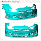 Dry Carbon Car Front Lip Chin Spoiler For Audi RS4 2019 2020 Sedan Car Front Bumper Splitters Lip Canards Spoiler