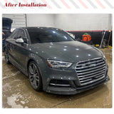 Car Front Bumper Lip Chin Spoiler Car Body Kits For Audi A3 Sline S3 8V 2017-2019 REAL CARBON Front Bumper Lip Spoiler Splitter