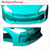 Car Front Bumper Chin Lip Spoiler For KIA Stinger GT EX Hatchback 4-Door 2018-2022 Carbon Fiber Front  Lip Spoiler Guard