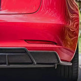 Dry Carbon Fiber Cover for Tesla Model 3 2023 2024 Rear Bumper Lip Rear Bumper Diffuser Body Kits Exterior Parts Sticker Type