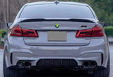 For 2017+ BMW 5 Series M5 F90 Genuine Dry Carbon Fiber Small Rear Lip Rear Bumper Spoiler Diffuser Modification Automotive Parts