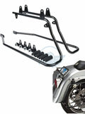 Hard Side Box Case Saddle Bags Support Mount Brackets for Harley Davidson Fat Boy Softail Heritage Deluxe Night Train Cross Bone