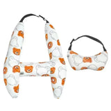 2-Pack Adorable Ultra-Soft Car Seat Pillows with Secure Belt - Ensures Peaceful Restful Naps on the Go - Enhanced Safety amagi
