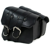 2 Pieces Universal PU Leather Motorcycle Saddle bags Cruiser Side Storage Tool Pouches for Harley Sportster XL1200 XL883