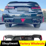 For BMW G30 G38 5 Series 525i 530i 535i CS STYLE Car Rear Bumper Diffuser Spoiler Lip Light Exhaust Guard Bracket Splitter 17-23
