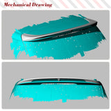 For Mercedes W166 GLE350 GLE43 AMG 2015-2018 Real Carbon Fiber Car Rear Roof Racing Spoiler Wing Rear Boot Lid Highkick Wing Lip