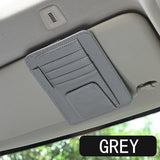 Car Sun Visor Organizer Multi-Pocket Business Card Storage Management Sunglasses Holder Visor Accessories Auto Interior