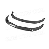 2PCS Carbon Fiber Bumper Chin Guard Double Front Lip Spoiler for Mercedes Benz CLA Class W117 CLA45 AMG Facelift 2016-2019