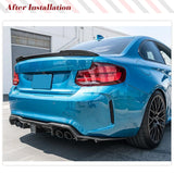 Car Rear Bumper Carbon Fiber Diffuser Lip For BMW F87 M2 M2C Competition 2015 - 2020 Car Rear Bumper Diffuser With LED Light