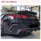 Carbon Fiber Car Rear Trunk Spoiler Tail Wing For Mercedes Benz S Class W217 C217 S550 S63 AMG 2Door 2015-2020 Rear Boot Spoiler