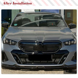 ABS Glossy Black Car Front Bumper Lip Spoiler for BMW 5 Series I5 G60 2024 Front Bumper Chin Spoiler Splitter Car Racing Kits