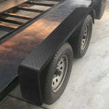 2Pcs Trailer Fenders, Heavy Duty Plate Steel Fenders for 13"-15" Wheels Tandem Axle Trailer