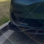 For Tesla Model 3 2017-2023 Gloss Black ABS Plastic Car Front Bumper Lip Splitter Spoiler Diffuser Guard Trim Body Kits