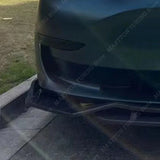 For Tesla Model 3 2017-2023 Gloss Black ABS Plastic Car Front Bumper Lip Splitter Spoiler Diffuser Guard Trim Body Kits