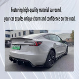 For Tesla 2024 Model 3 highland Body Kit Matte black Rear Diffuser Spoiler Front Bumper Lip Side Skirt Car Accessories
