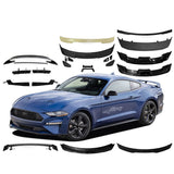 HS Carbon Fiber Rear Trunk Ducktail Wing With Gurney Flap Wicker Bill Dark Horse Style Rear Spoiler for Ford Mustang 2024+