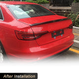 Car Rear Trunk Spoiler Wings Carbon Fiber for Audi A4 A4 Sline S4 Sedan 2017 2018 Racing Rear Spoiler Boot Lid Wing Lip Body Kit