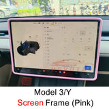 For Tesla Screen Protector Silicone Frame Display Edge Body Cover Central Control Accessories For Tesla Model 3 Y 2024 2023 2022