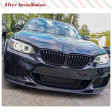 Carbon Fiber Car Front Bumper Lip Spoiler Splitters for BMW F22 F23 220i 228i M240i M235i M-Sport 2014-2019 Front Racing Kits