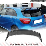Car Rear Roof Racing Spoiler for Mercedes Benz A-Class A45 AMG W176 A200 A250 Real Boot Wing 2013-2017 Carbon Fiber/FRP Black
