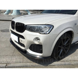 Carbon Fiber Front Bumper Lip Spoiler Splitters For BMW X4 F26 M-Sport M-TECH 2014-2017  3D Style Head Bumper Chin Shovel Guard