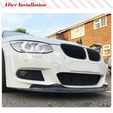 Carbon Fiber Car Front Bumper Lip Splitters for BMW 3 Series E92 E93 LCI M Sport 2010-2012 Car Front Racing Body Kits Guard FRP