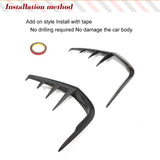 Carbon Fiber Rear Canard Fins for Infiniti Q60 Q60S 2016-2022 Coupe 2-Door Rear Bumper Side Vent Trim Canards Factory Outlet