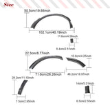 Car Wide Fender Flares Wheel Arch Trim Lip For Audi RSQ8 2020-2023 Real Carbon Fiber Wheel Fender Flares Protector Eyebrow 12pcs