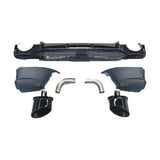 CZJF Half Carbon Car Side Skirts Kit Side Skirt Rear Bumper Diffuse Body Kits For Audi Q5 2018 2019 2020 Up RS5