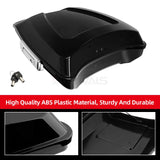 Motorcycle 5.5'' Razor Tour Pack Trunk Vivid Black With Latch Key For Harley Touring Street Glide Ultra Road King 1997-up