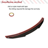 Dry Carbon Fiber Trunk Racing Spoiler for BMW 4 Series G22 G82 M4 Coupe 2021-2023 Auto Rear Boot Lid Highkick Spoiler Wing Lip