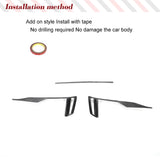 Dry Carbon Car Front Bumper Lip Spoiler Air Vent Trims Decoration for Audi RS3 Sedan 2017-2021 Car Front Body Kits Splitters