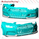 Car Front Bumper Lip Spoiler Splitters For Audi A5 Sline S5 B9 2017-2019 3PCS Carbon Fiber Front Bumper Lip Splitters Body Kits