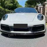 Carbon Fiber Front Bumper Chin Lip Spoiler Car Style Body Kits Accessories For Porsche 911 992 2022+