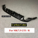For Volkswagen Golf 7.5 GTI MK7.5 GTI TCR Car Rear Bumper Diffuser Rear Side Splitter Spoiler Lip for MK7.5 Golf 7.5 Standard