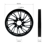 Front/Rear Wheel Rim Hub Single/Dual Disc Belt Pulley Fit For Harley Road King Electra Street Glide 2008-2023