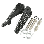 Matte Black Front Foot Pegs Pedals Footrests For Kawasaki ZX10R 2011-2017 2016 15  Motorcycle