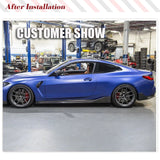 Car Side Skirts Apron Spoiler For BMW 4 Series G82 G83 M4 2021 2022 Real Carbon Fiber Car Side Door Bumper Skirts Extension Lip