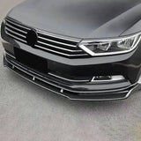 For Volkswagen Passat B8 2015-2022 3PCS Car Front Bumper Lip Body Kit Spoiler Splitter ABS Bumper Canard Bar Guard Auto Chin
