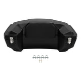 ATV Rear Seat Rack Cargo Storage Box Trunk Passenger Luggage w/ Backrest Pad 96L