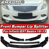For Infiniti G25 G37 2004-2013 Carbon Fiber Car Front Bumper Splitter Spoiler Lip Diffuser Bumper Guard G25 G37 Lip Body Kit