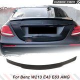 Carbon Fiber Car Rear Trunk Racing Spoiler for Mercedes-Benz E Class W213 E43 E63 AMG S Sedan 2016 - 2019 Car Rear Wing Spoiler