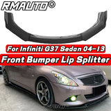 For Infiniti G25 G37 2004-2013 Carbon Fiber Car Front Bumper Splitter Spoiler Lip Diffuser Bumper Guard G25 G37 Lip Body Kit
