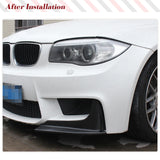 Carbon Fiber Car Front Bumper Splitters for BMW 1 Series E82 1M Coupe 2011-2018 Car Bumper Fins Bumper Canards FRP Black