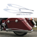 Motorcycle Pinnacle Chrome Saddlebag Protector Rails For Indian Roadmaster 15-20 Chieftain 14-18 Dark Horse 16-18 Chieftain14-18